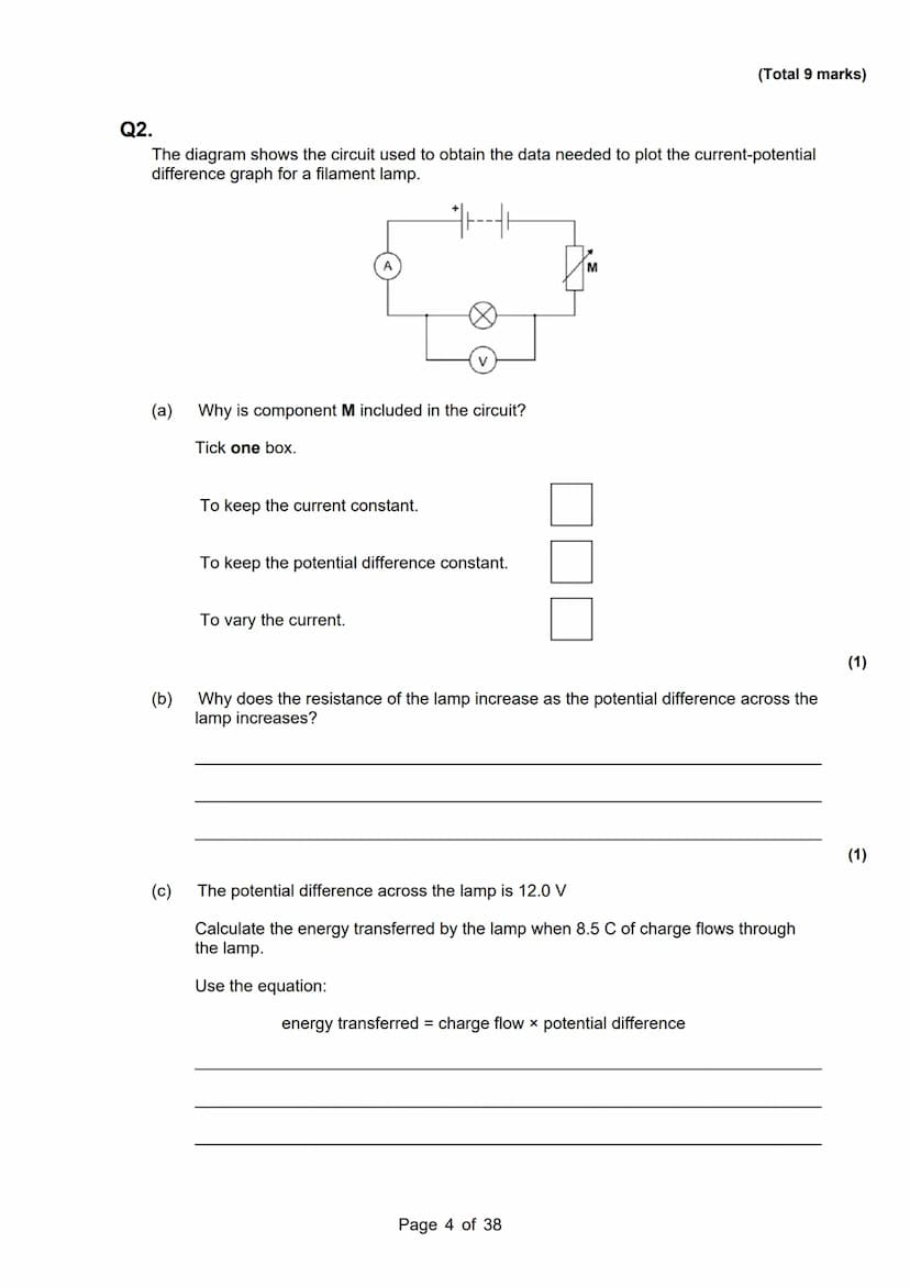 revise
with
harry
AQA Physics
Topic 2: Electricity
Master Booklet
Answer the questions that are given to you, and you
can use the mark schem