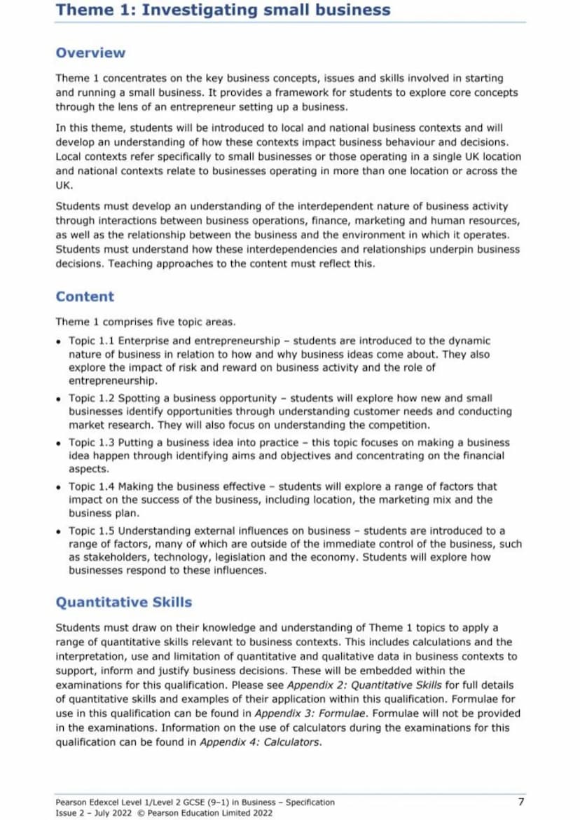 
<p>The Pearson Edexcel Level 1/Level 2 GCSE (9-1) in Business consists of two externally-examined papers. Students must complete all assess