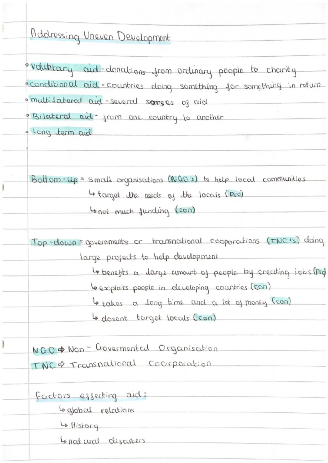 Development
Development - any improvement in the living standard for the people
of a country or area.
Development is :
Development is not :

