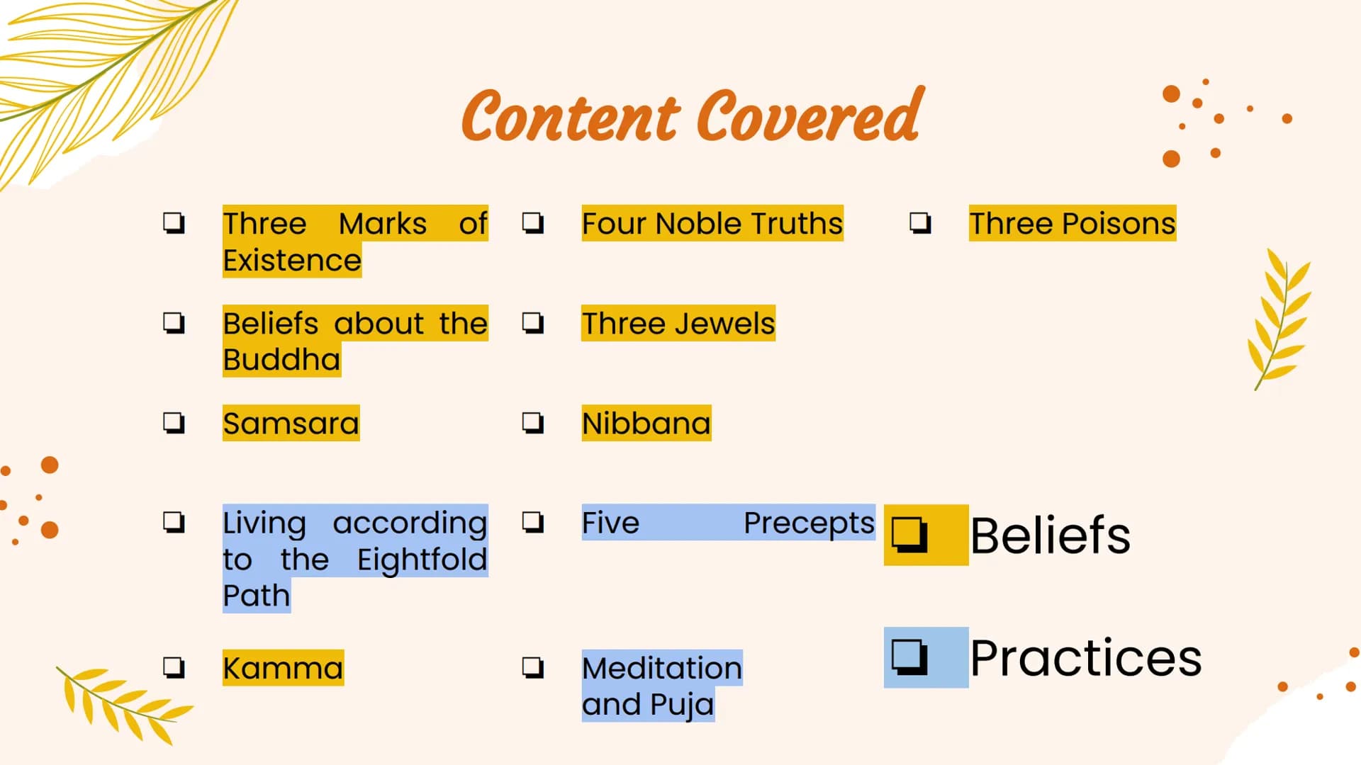 
<h2 id="introduction">Introduction</h2>
<p>In National 5 RMPS, the study of Buddhism involves understanding the impact, relevance, and sign
