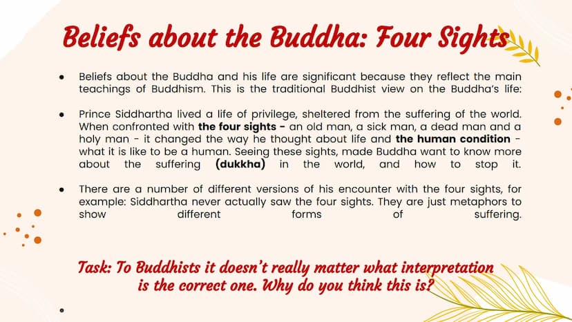 
<h2 id="introduction">Introduction</h2>
<p>In National 5 RMPS, the study of Buddhism involves understanding the impact, relevance, and sign