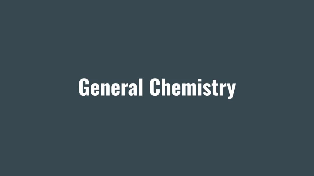 General Chemistry 