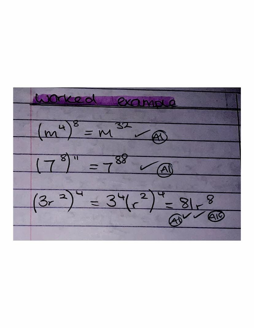 VIR
ya
spås
(₁) b
ху
b
=
=
y
y
Index Laws
a+b
a-b
(add powers)
(subtract powers)
=
= yaxb (multiply powers) worked example
m 4 x m
2
3r³
8
=
