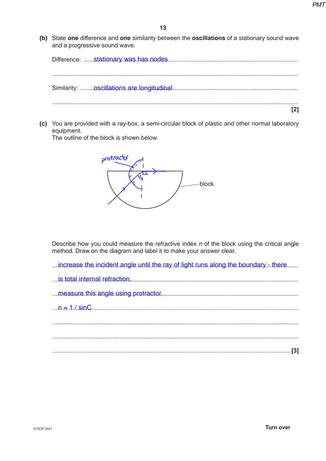 8334 36 45
OCR
Oxford Cambridge and RSA
Thursday 14 October 2021 - Morning
A Level Physics A
H556/02 Exploring physics
Time allowed: 2 hours