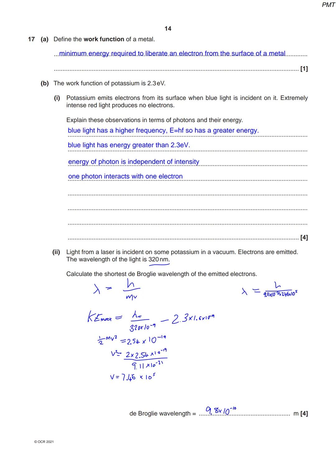 8334 36 45
OCR
Oxford Cambridge and RSA
Thursday 14 October 2021 - Morning
A Level Physics A
H556/02 Exploring physics
Time allowed: 2 hours