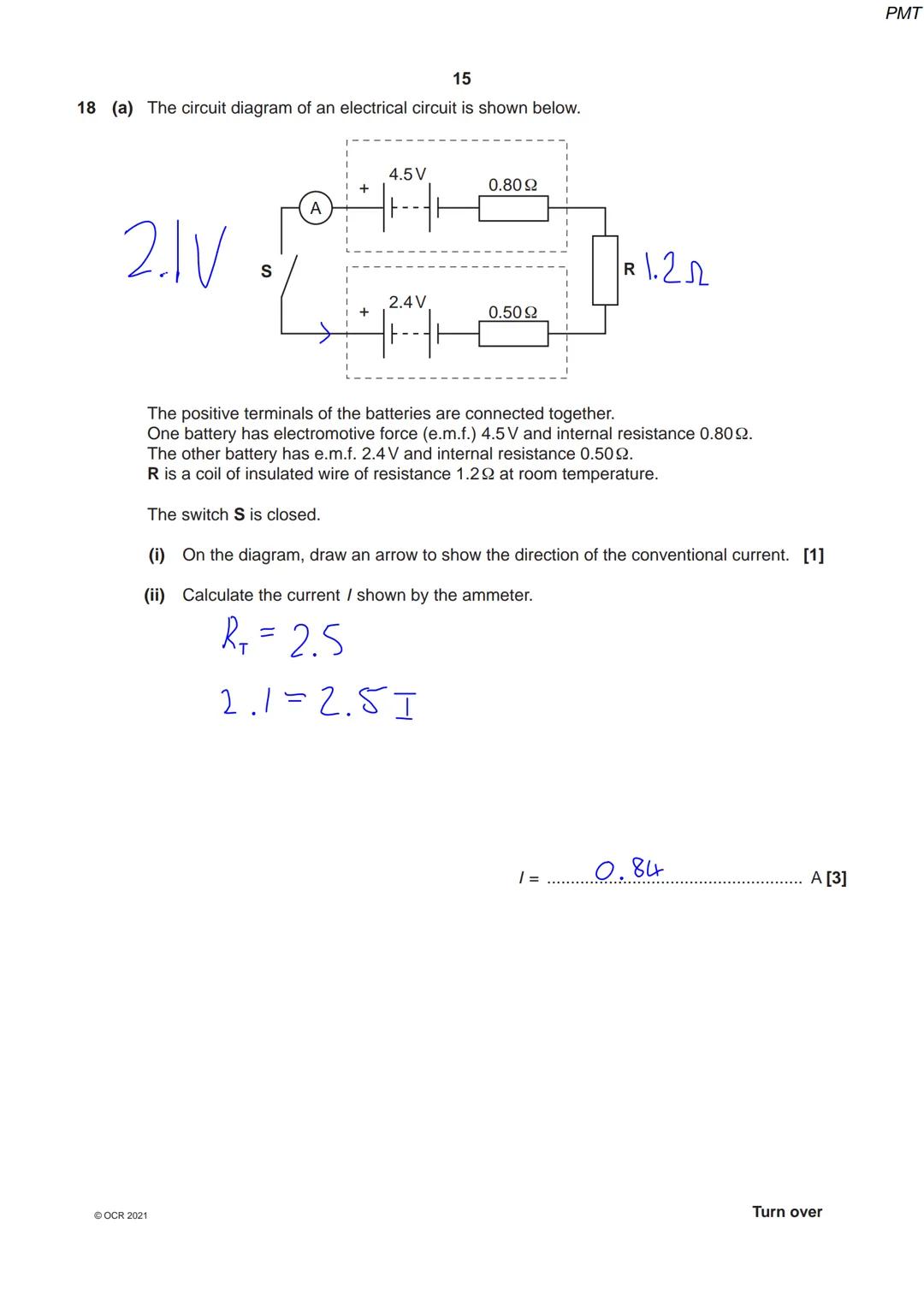 8334 36 45
OCR
Oxford Cambridge and RSA
Thursday 14 October 2021 - Morning
A Level Physics A
H556/02 Exploring physics
Time allowed: 2 hours