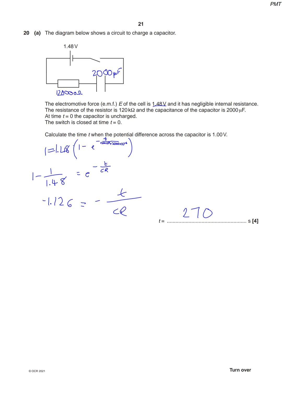 8334 36 45
OCR
Oxford Cambridge and RSA
Thursday 14 October 2021 - Morning
A Level Physics A
H556/02 Exploring physics
Time allowed: 2 hours