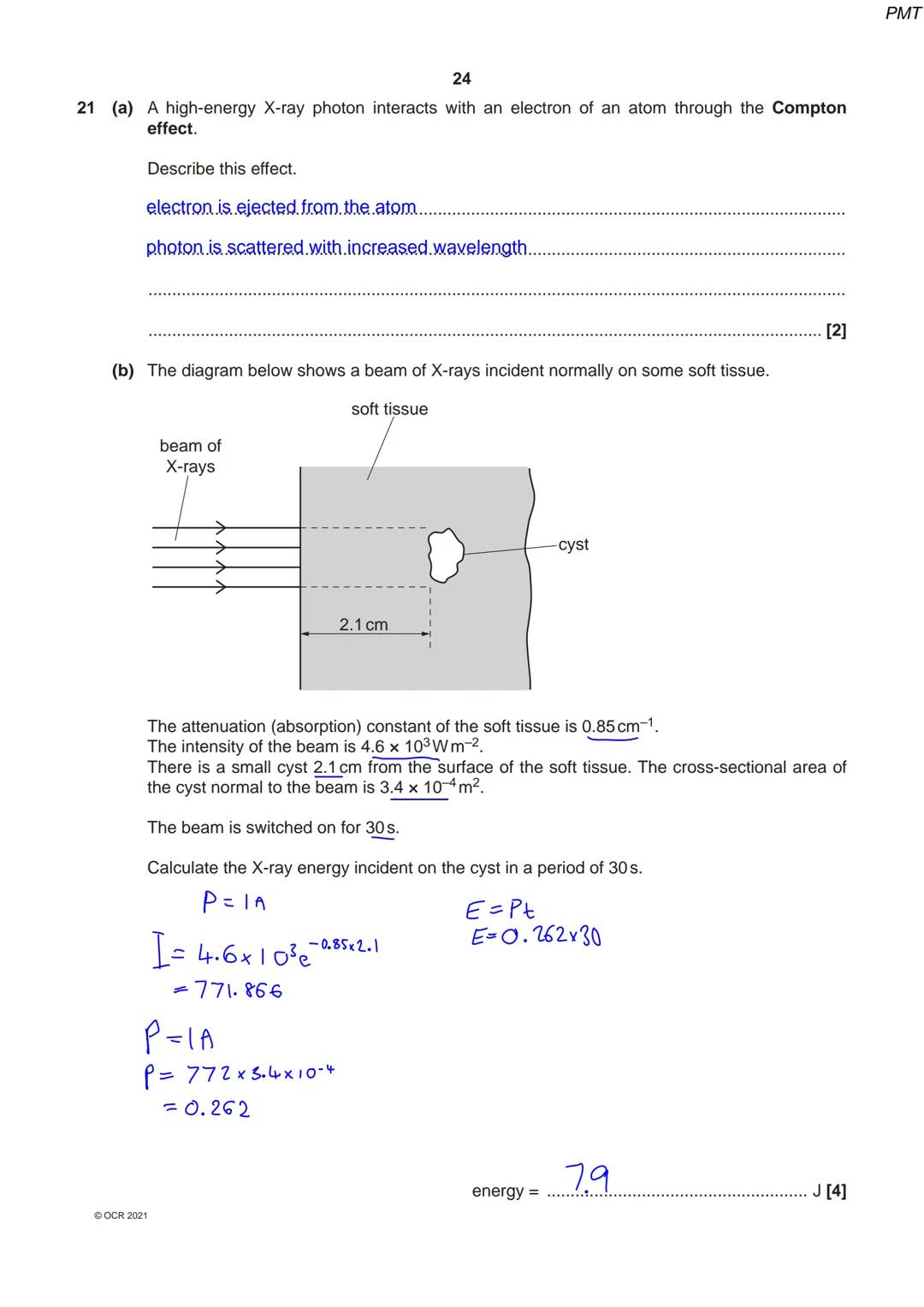 8334 36 45
OCR
Oxford Cambridge and RSA
Thursday 14 October 2021 - Morning
A Level Physics A
H556/02 Exploring physics
Time allowed: 2 hours