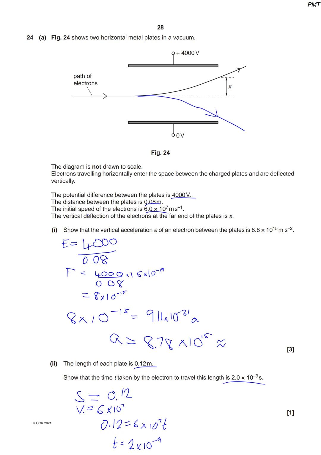 8334 36 45
OCR
Oxford Cambridge and RSA
Thursday 14 October 2021 - Morning
A Level Physics A
H556/02 Exploring physics
Time allowed: 2 hours