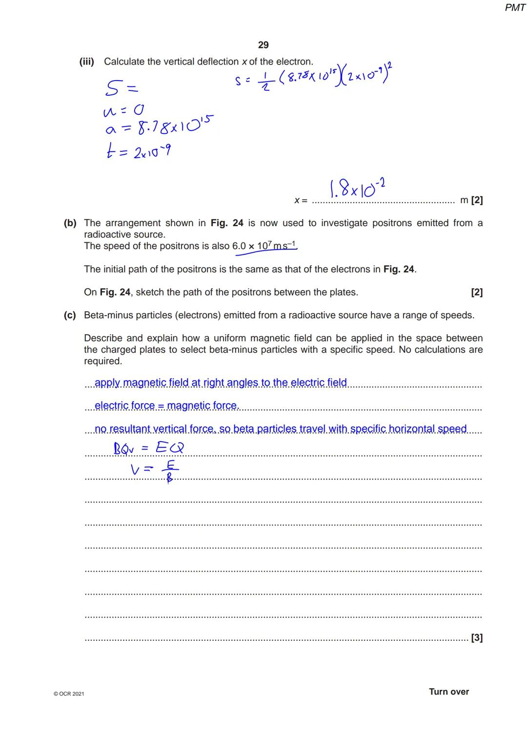 8334 36 45
OCR
Oxford Cambridge and RSA
Thursday 14 October 2021 - Morning
A Level Physics A
H556/02 Exploring physics
Time allowed: 2 hours