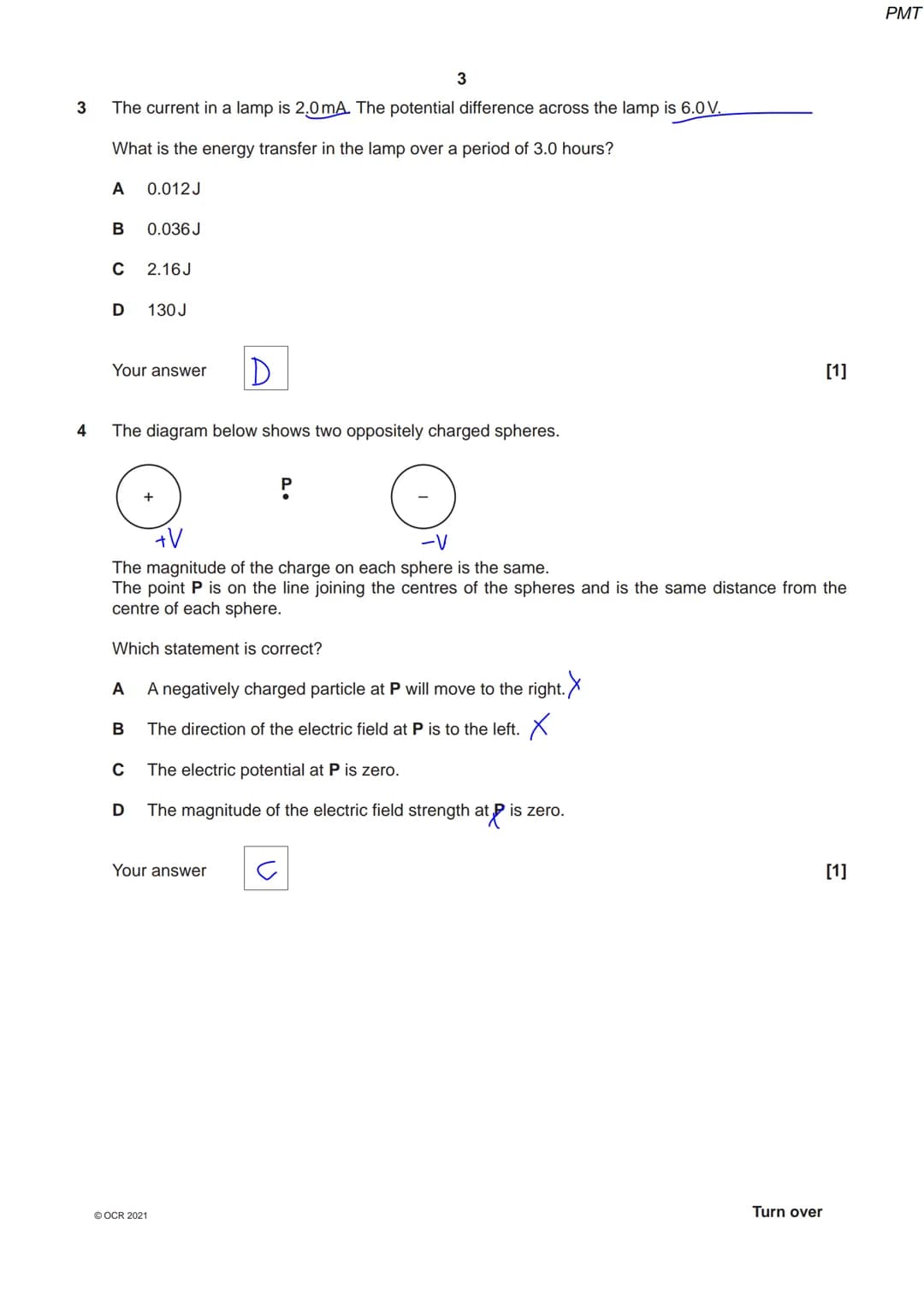 8334 36 45
OCR
Oxford Cambridge and RSA
Thursday 14 October 2021 - Morning
A Level Physics A
H556/02 Exploring physics
Time allowed: 2 hours