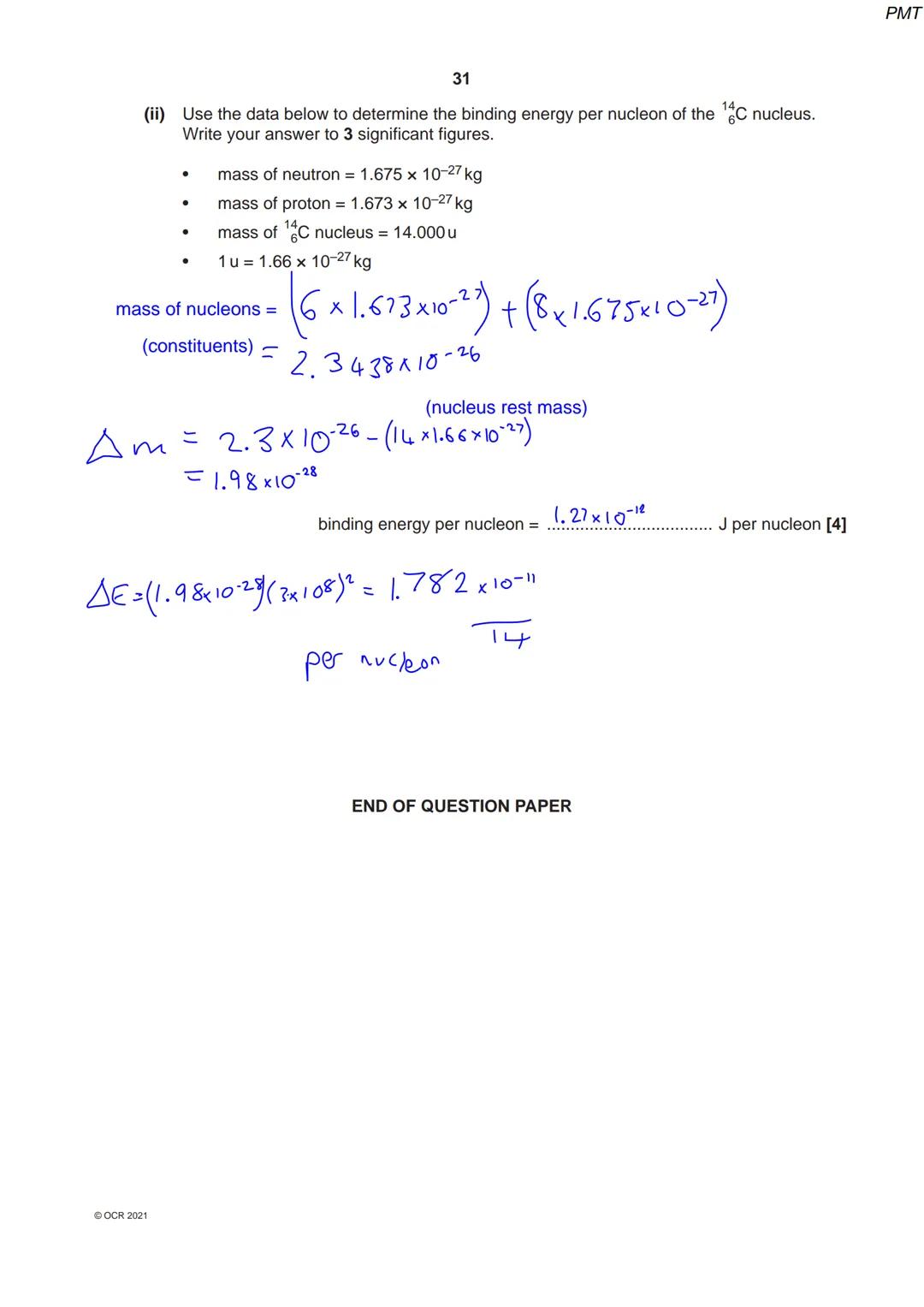 8334 36 45
OCR
Oxford Cambridge and RSA
Thursday 14 October 2021 - Morning
A Level Physics A
H556/02 Exploring physics
Time allowed: 2 hours