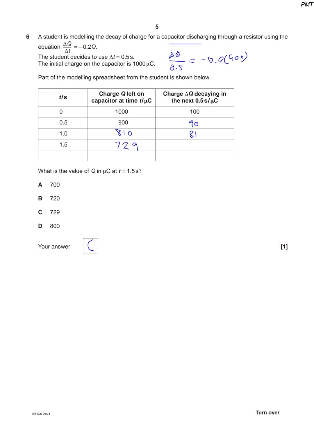 8334 36 45
OCR
Oxford Cambridge and RSA
Thursday 14 October 2021 - Morning
A Level Physics A
H556/02 Exploring physics
Time allowed: 2 hours