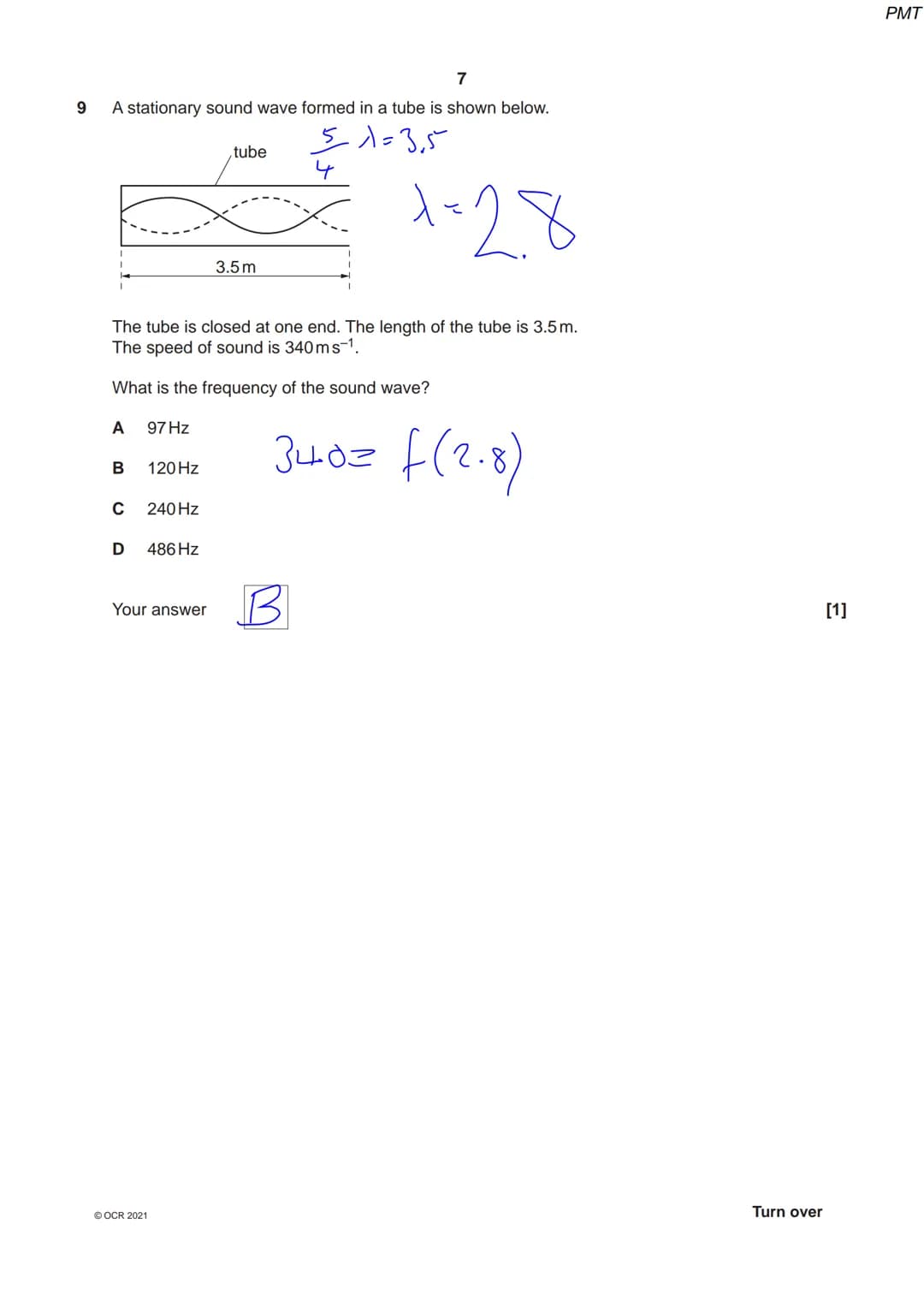 8334 36 45
OCR
Oxford Cambridge and RSA
Thursday 14 October 2021 - Morning
A Level Physics A
H556/02 Exploring physics
Time allowed: 2 hours