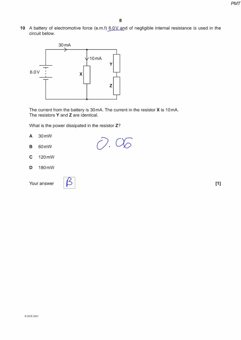 8334 36 45
OCR
Oxford Cambridge and RSA
Thursday 14 October 2021 - Morning
A Level Physics A
H556/02 Exploring physics
Time allowed: 2 hours