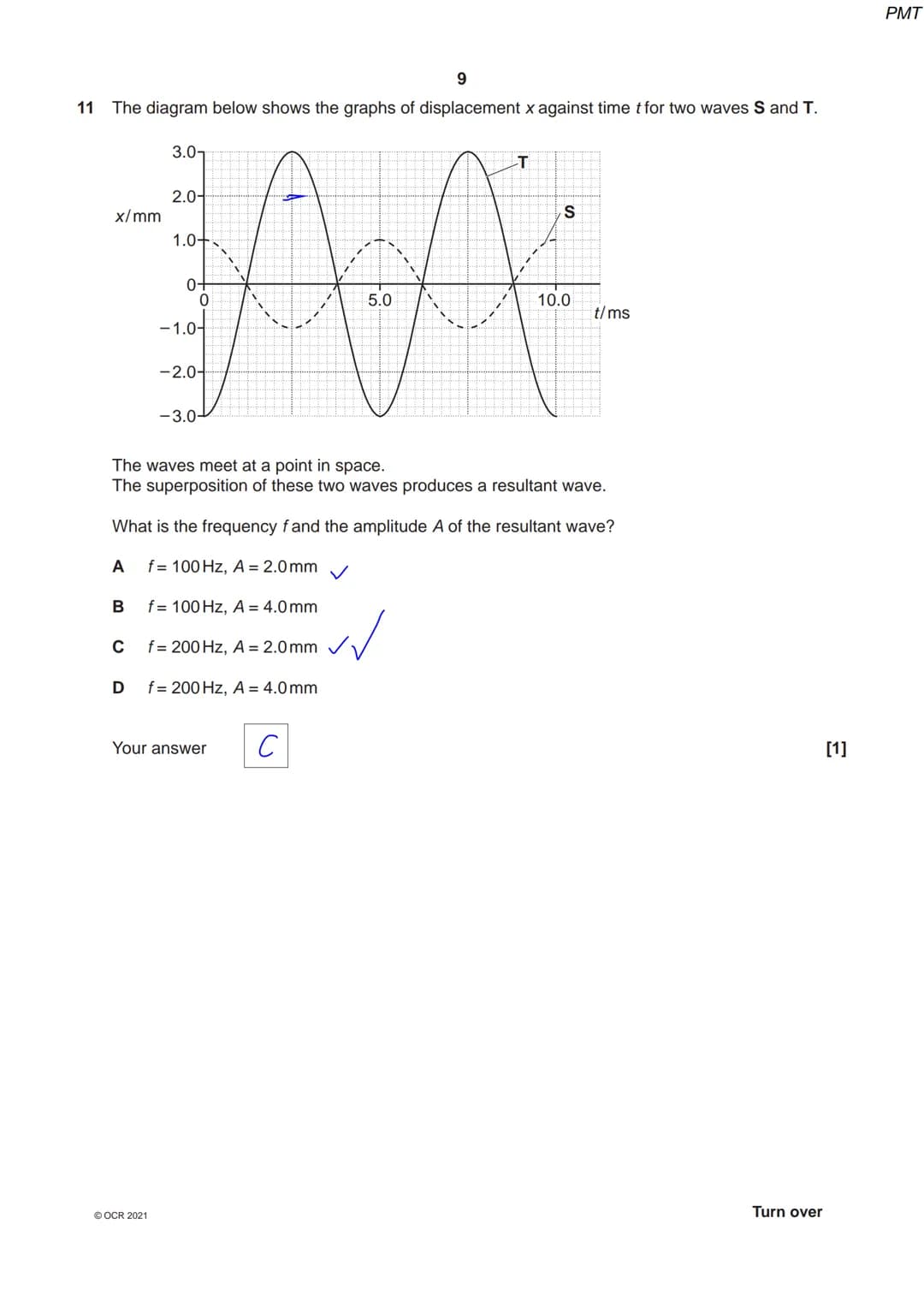 8334 36 45
OCR
Oxford Cambridge and RSA
Thursday 14 October 2021 - Morning
A Level Physics A
H556/02 Exploring physics
Time allowed: 2 hours