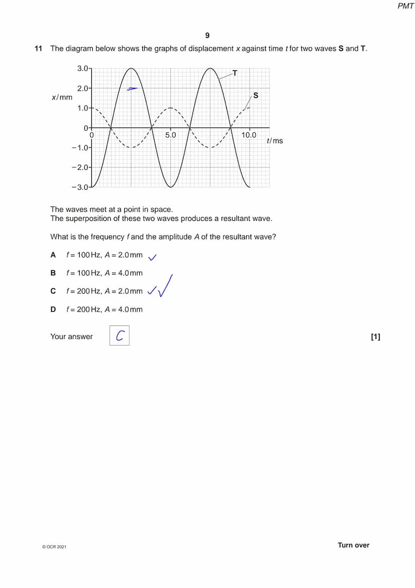 8334 36 45
OCR
Oxford Cambridge and RSA
Thursday 14 October 2021 - Morning
A Level Physics A
H556/02 Exploring physics
Time allowed: 2 hours
