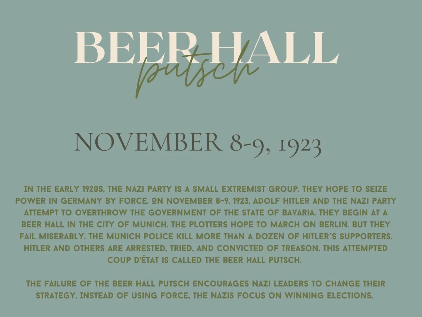 HITLER'S
rise to power
GAINING CHANCELLORSHIP
HITLER DEMANDED TO BE APPOINTED AS CHANCELLOR. GERMAN PRESIDENT PAUL VON HINDENBURG INITIALLY
