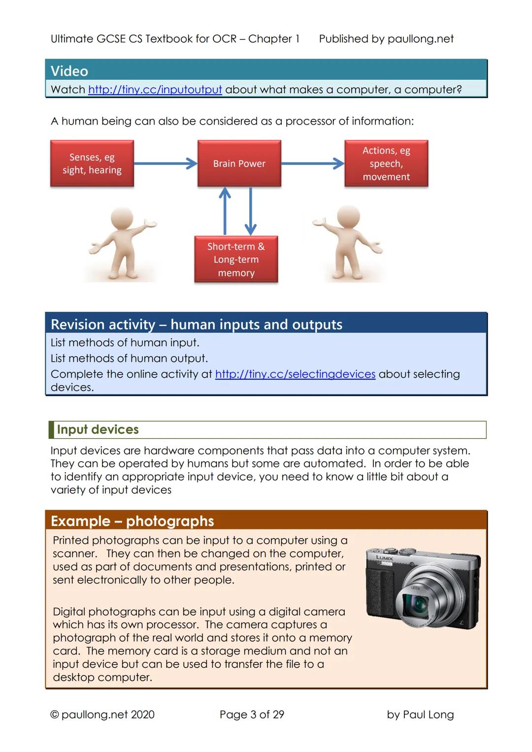 --- OCR Start ---
Ultimate GCSE CS Textbook for OCR - Chapter 1 Published by paullong.net
1 - Computer Hardware
Contents
Contents.
1
Hardwar