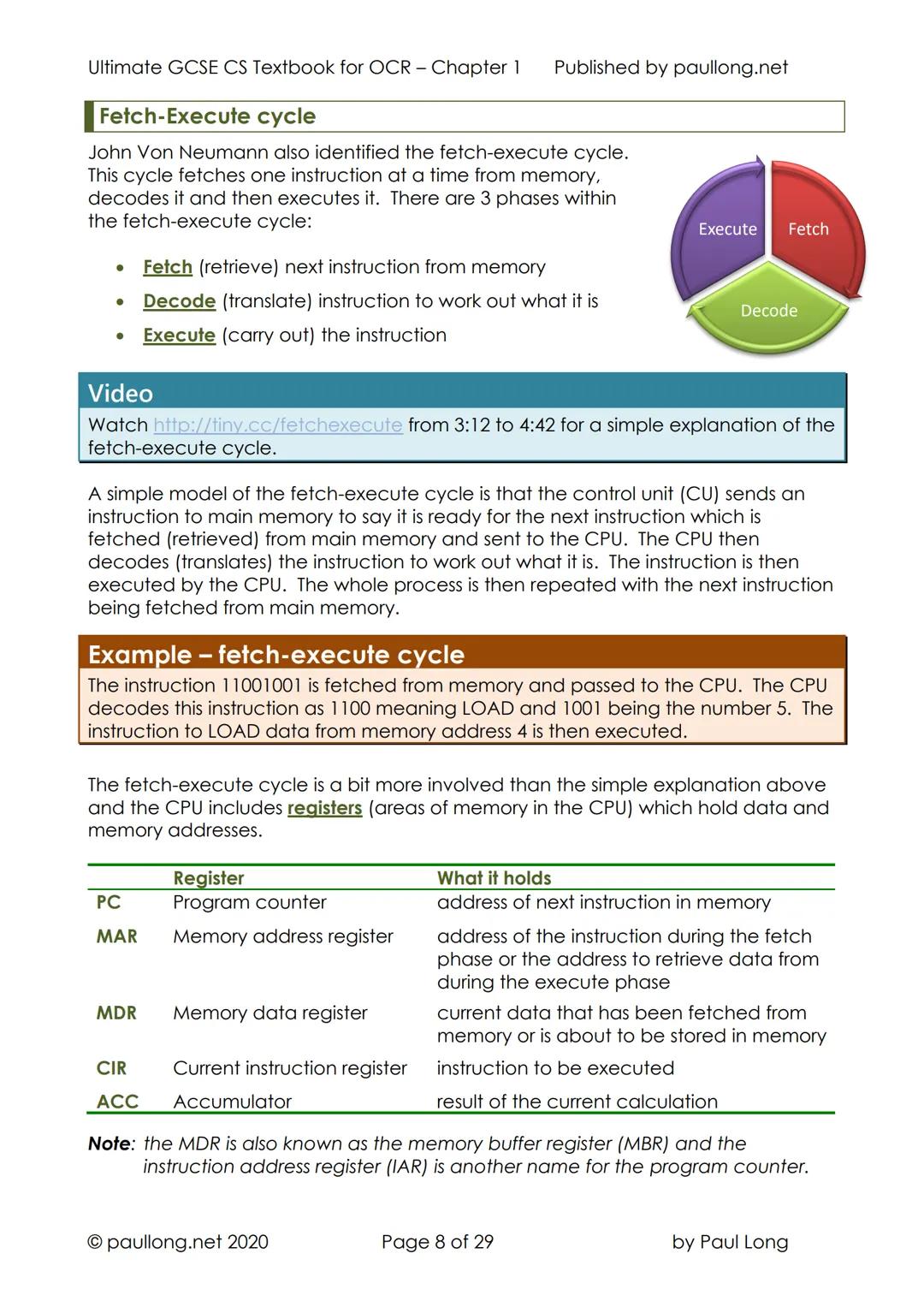 --- OCR Start ---
Ultimate GCSE CS Textbook for OCR - Chapter 1 Published by paullong.net
1 - Computer Hardware
Contents
Contents.
1
Hardwar