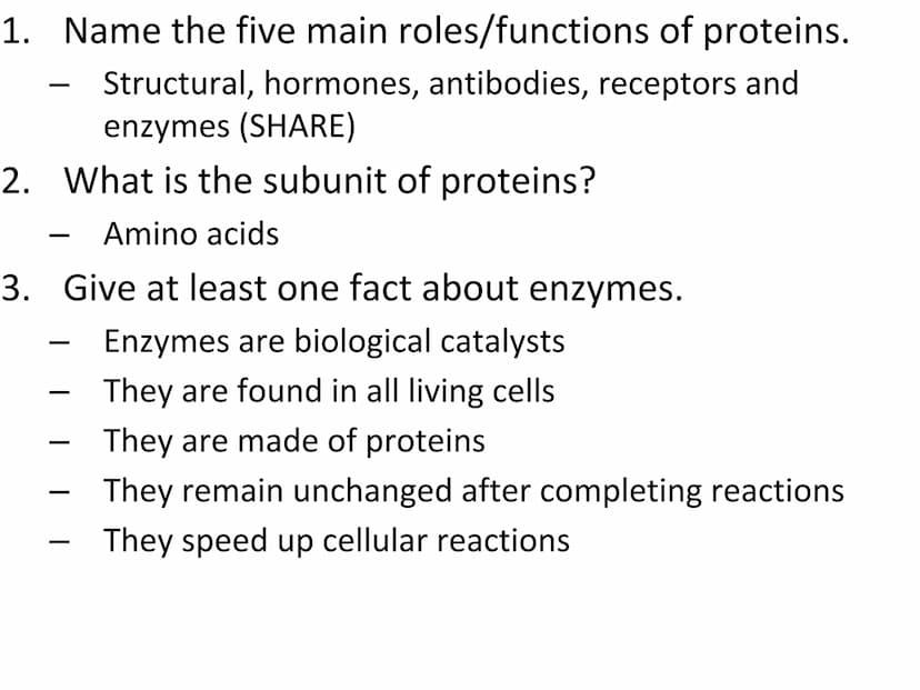 N5 Unit 1 KA4
Proteins and Enzymes N5 biology course
1. Cell Biology
2. Multicellular Organisms
3. Life on Earth Unit 1 Cell Biology
1. Cell