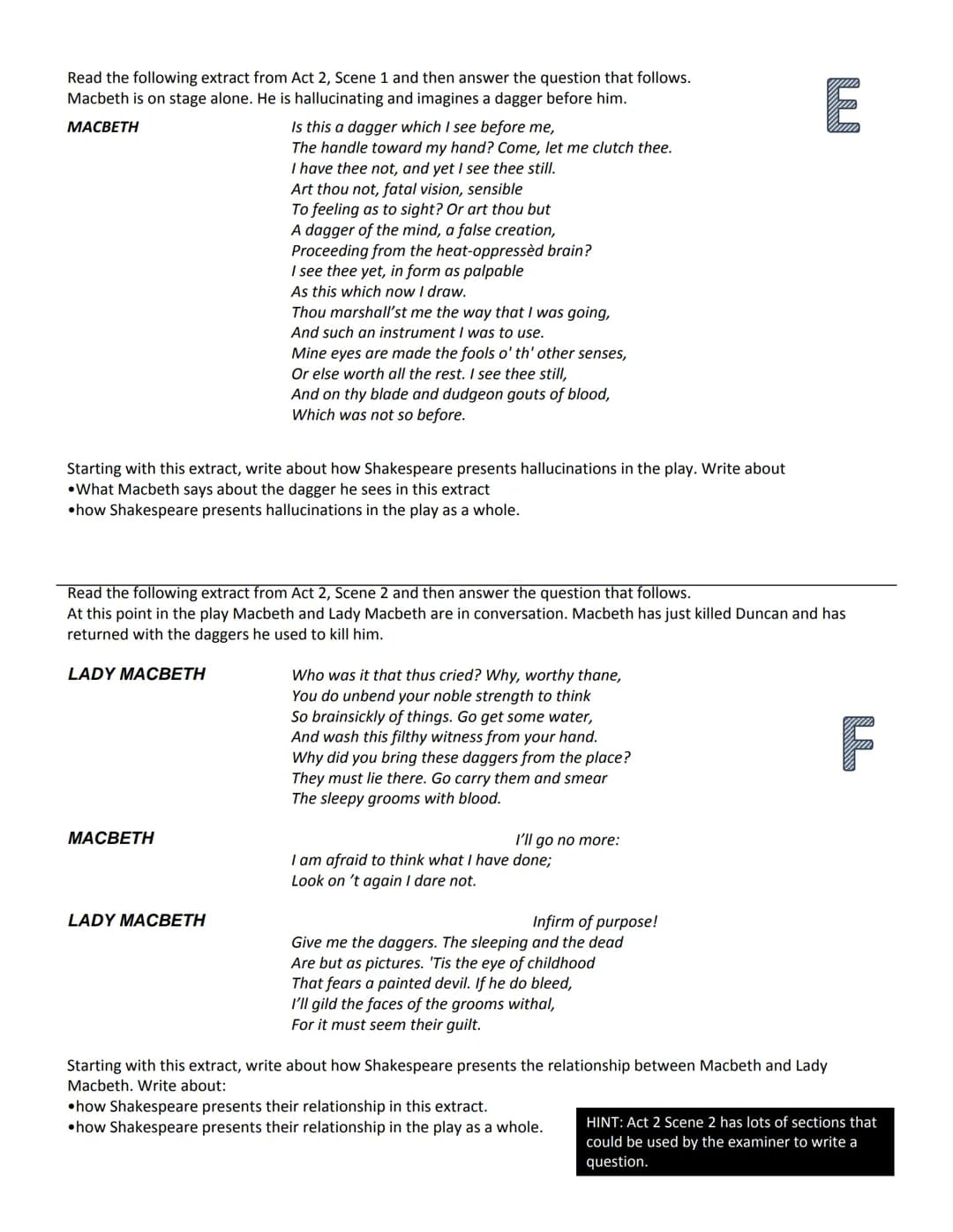 GCSE English Literature
Paper 1: Macbeth
Contents
How to revise
The exam question
Mark scheme
How to answer the question
Example answers
● S