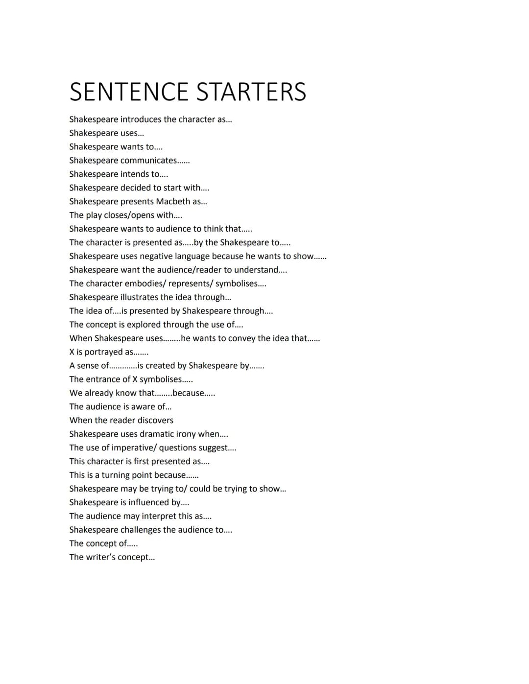 GCSE English Literature
Paper 1: Macbeth
Contents
How to revise
The exam question
Mark scheme
How to answer the question
Example answers
● S