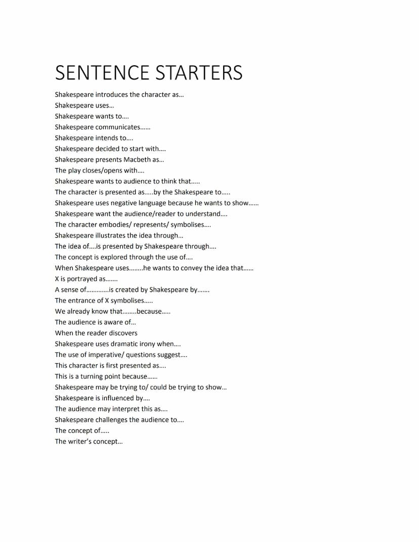 GCSE English Literature
Paper 1: Macbeth
Contents
How to revise
The exam question
Mark scheme
How to answer the question
Example answers
● S