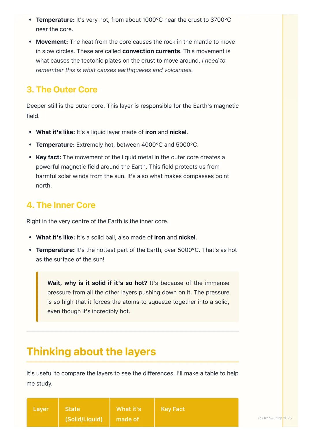 # Inside the Earth

## What's under our feet?

It feels like the ground we stand on is solid, but the Earth is actually made up
of different