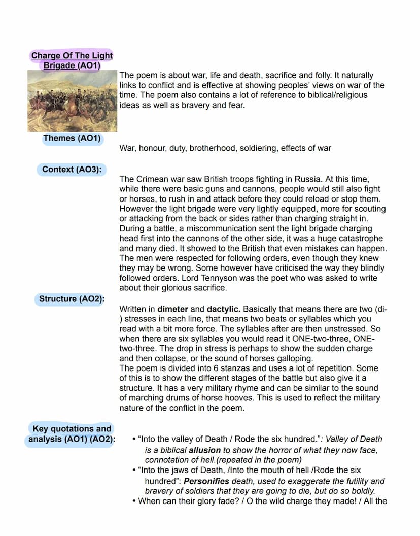 
<h2 id="assessmentobjectives">Assessment Objectives</h2>
<p>AO1: Read, understand and respond to texts. Students should be able to:</p>
<ul
