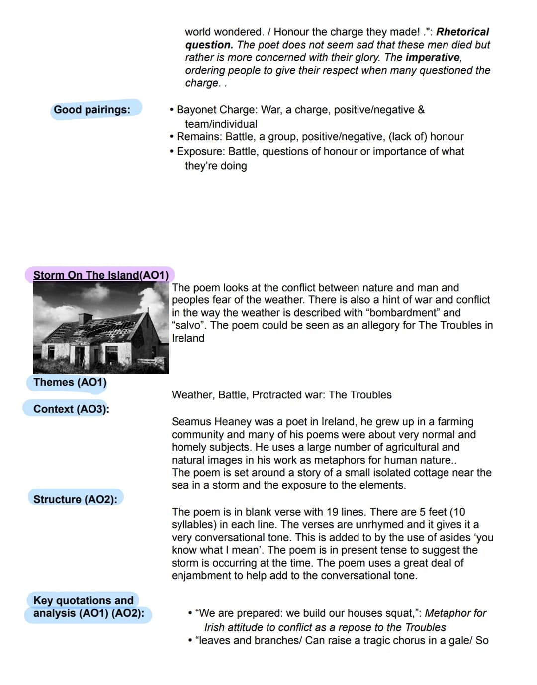 
<h2 id="assessmentobjectives">Assessment Objectives</h2>
<p>AO1: Read, understand and respond to texts. Students should be able to:</p>
<ul