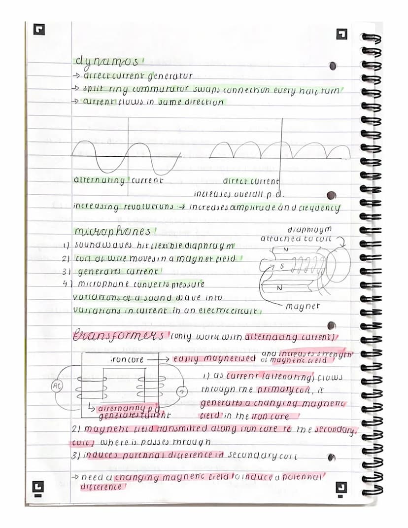 IG
electromagnetism
> when a current flows through a wire, a magnetro creid is created
around it.
→ Fleming's right hand rule (thumbin direc