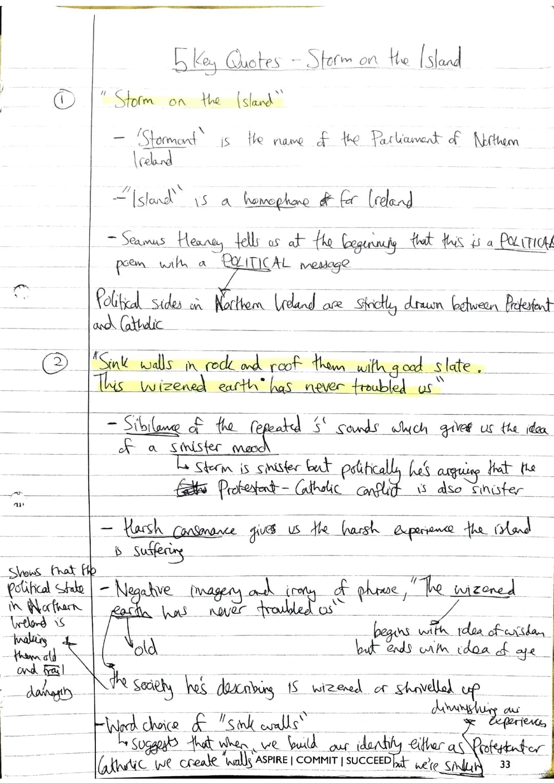 5 KEY QUOTES - STORM ON THE ISLAND