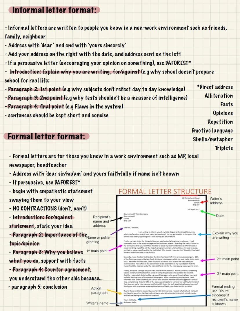 Speech format:
- Take on side of an argument
WELCOME
Use DAFOREST* and sophisticated techniques
e.g disproving
1ST MAIN
Address the audience