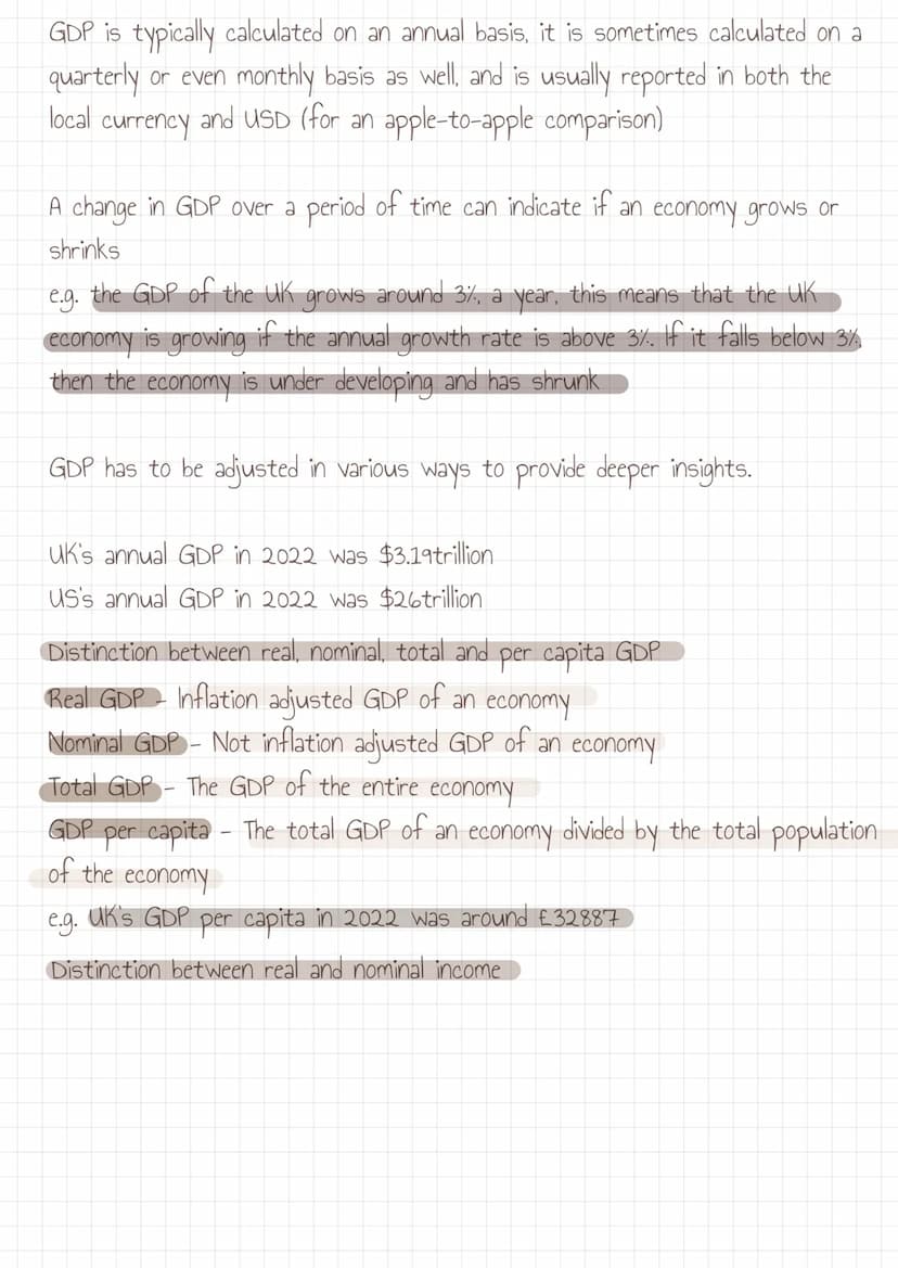 THEME 2: ECONOMIC GROWTH Economic Growth
GDP (Gross Domestic Product)
GDP (abbreviation for Gross Domestic Product) is the total monetary or