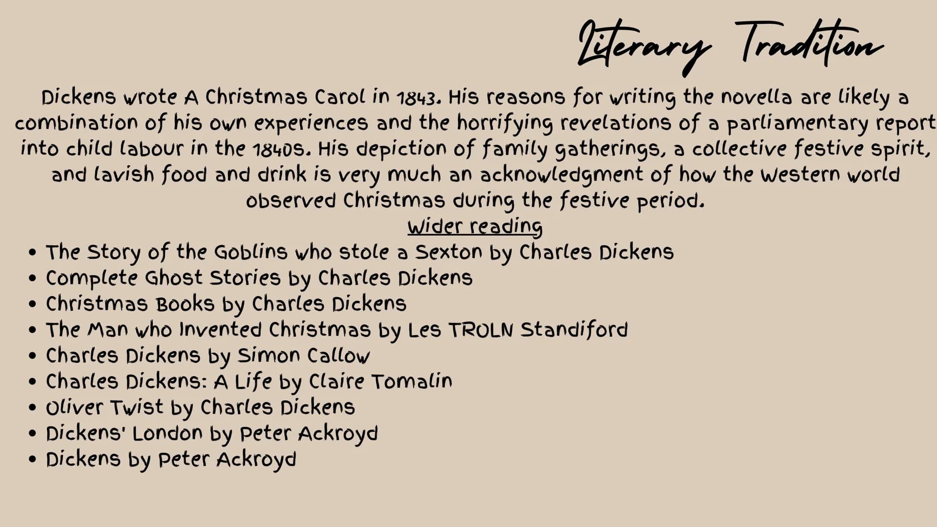 Charles Dickens'
A Christmas Carol Context Literary Tradition
Dickens wrote A Christmas Carol in 1843. His reasons for writing the novella a