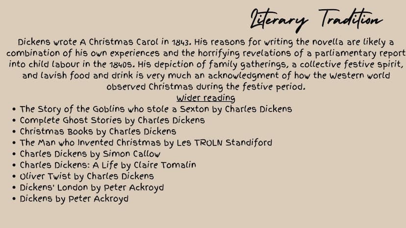 Charles Dickens'
A Christmas Carol Context Literary Tradition
Dickens wrote A Christmas Carol in 1843. His reasons for writing the novella a