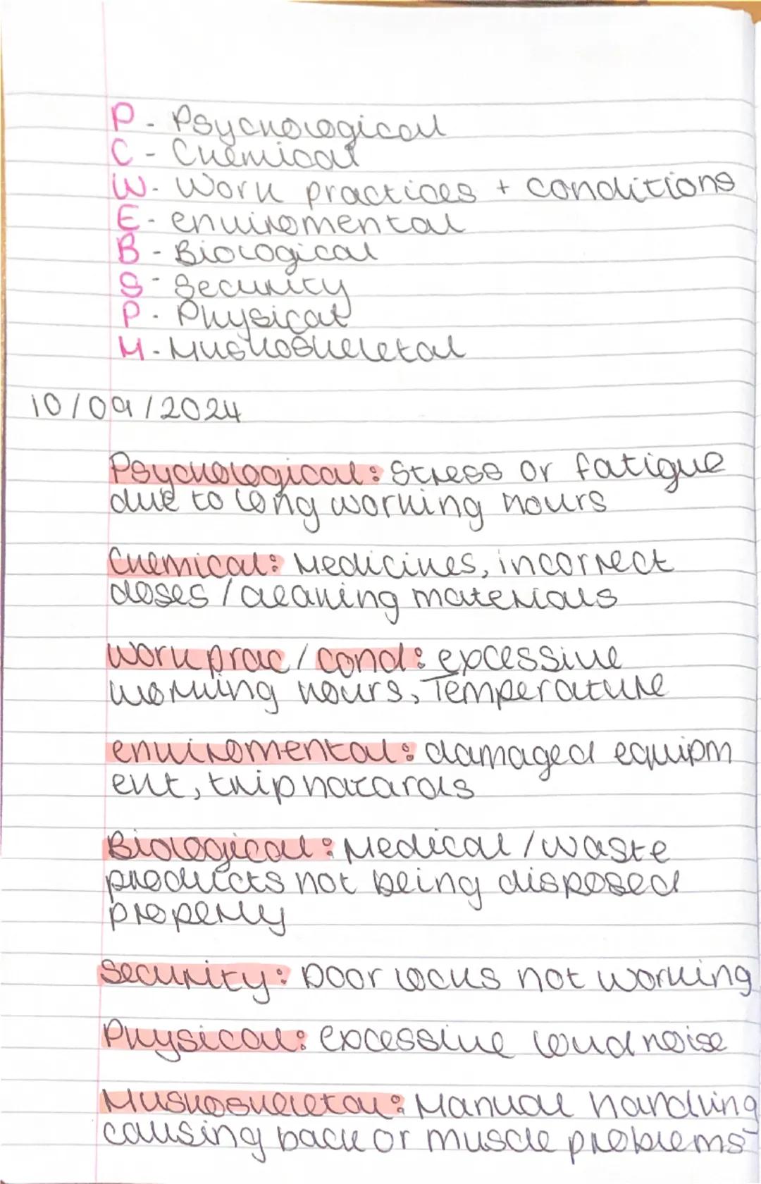09.09.2024 Hazards and rous
What is a hazard?
a potential source of harm.
which could hit a person.
could be en uirementou
or biological
Wha