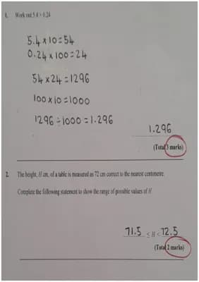 Know Math exam paper with model answer thumbnail