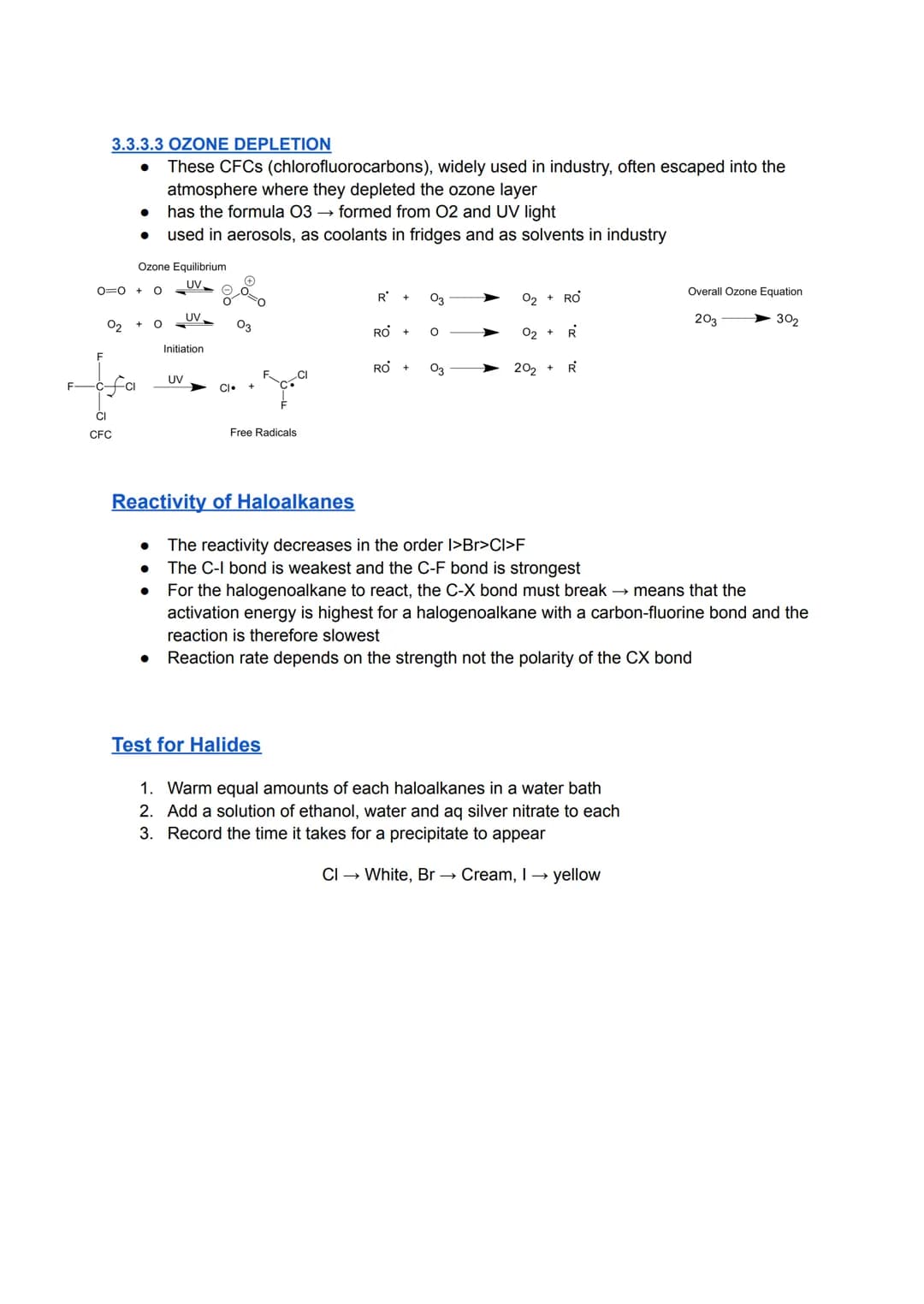 3.3.3.1 NUCLEOPHILIC SUBSTITUTION
Contains a polar bond
In this reaction, haloalkanes react with nucleophiles molecule that is attracted to 