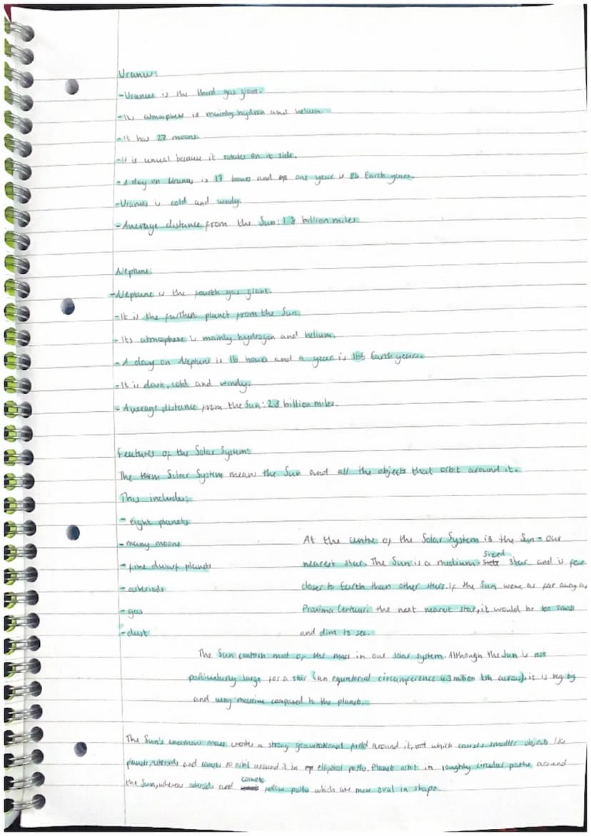 of lot
Physics Revision:
key points.
<> The solar system is made up of the Sun (our nearest star) and the
objects that ochic around it, incl