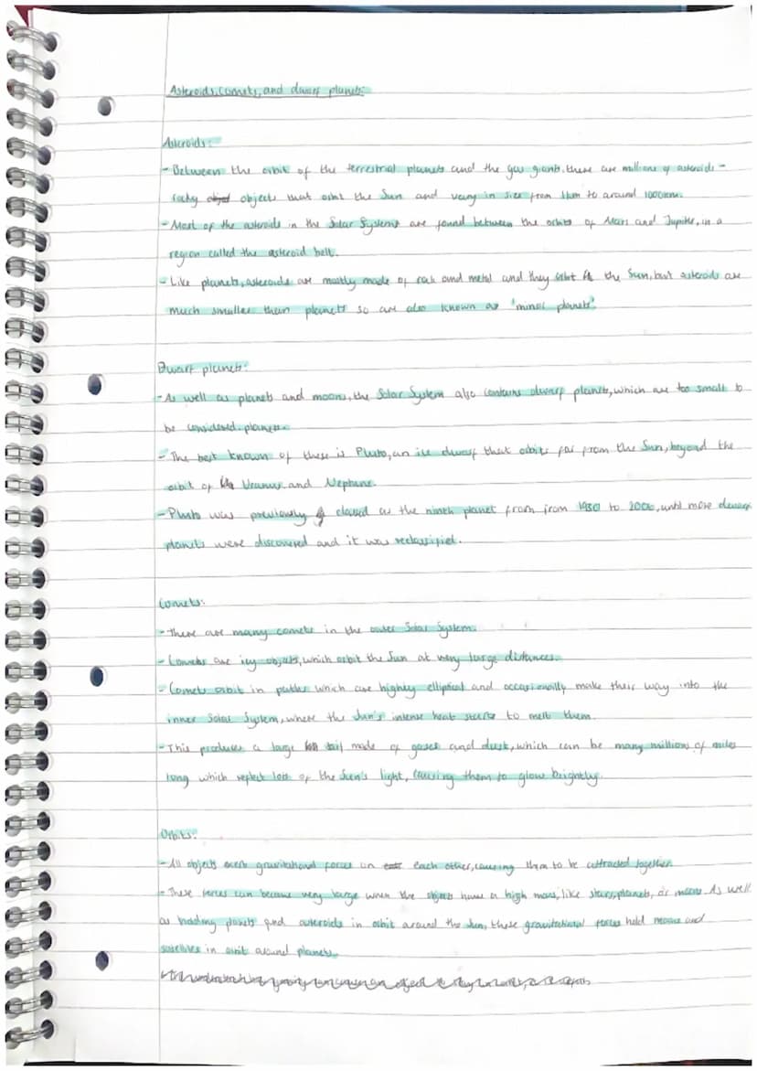 of lot
Physics Revision:
key points.
<> The solar system is made up of the Sun (our nearest star) and the
objects that ochic around it, incl