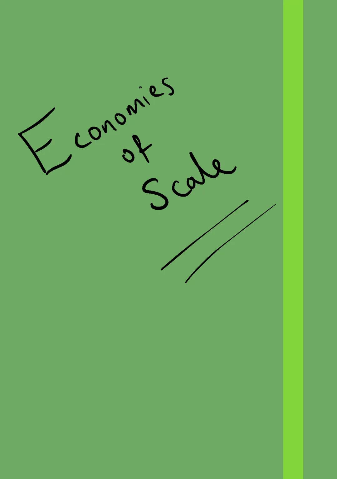Intro to Economies of Scale 