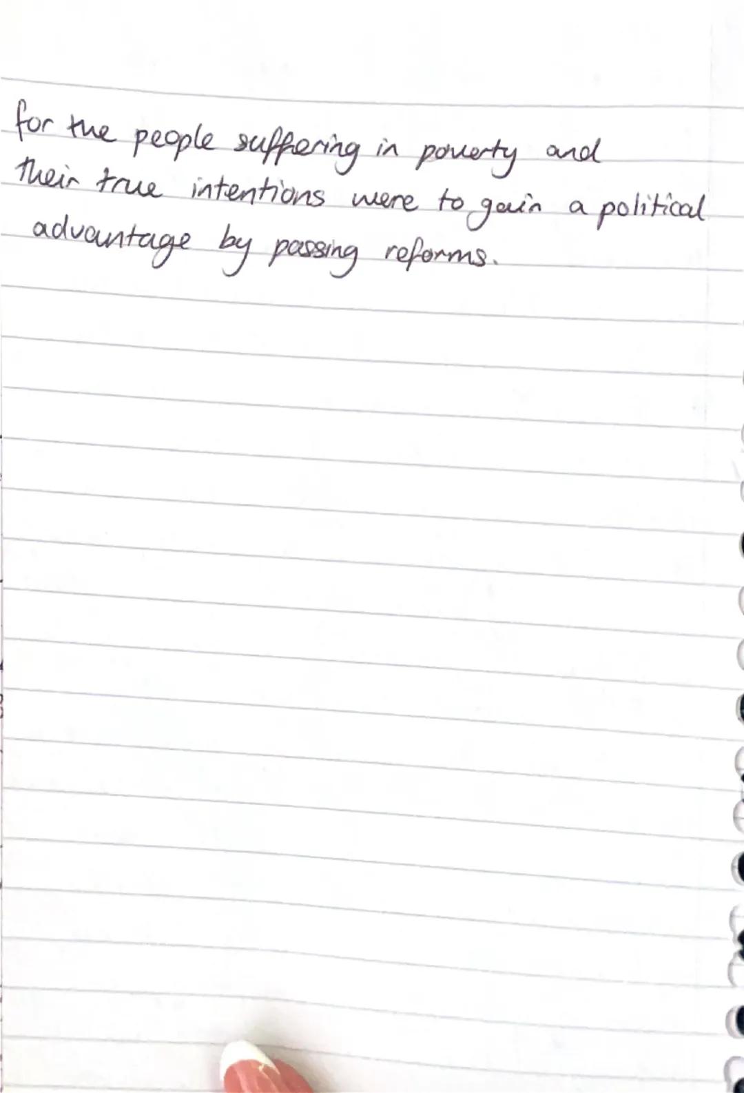 "To what extent were the Reports of
Booth and Rowntree the main reason
why liberals introduced social welfare reforms
1906-14?"
During the e