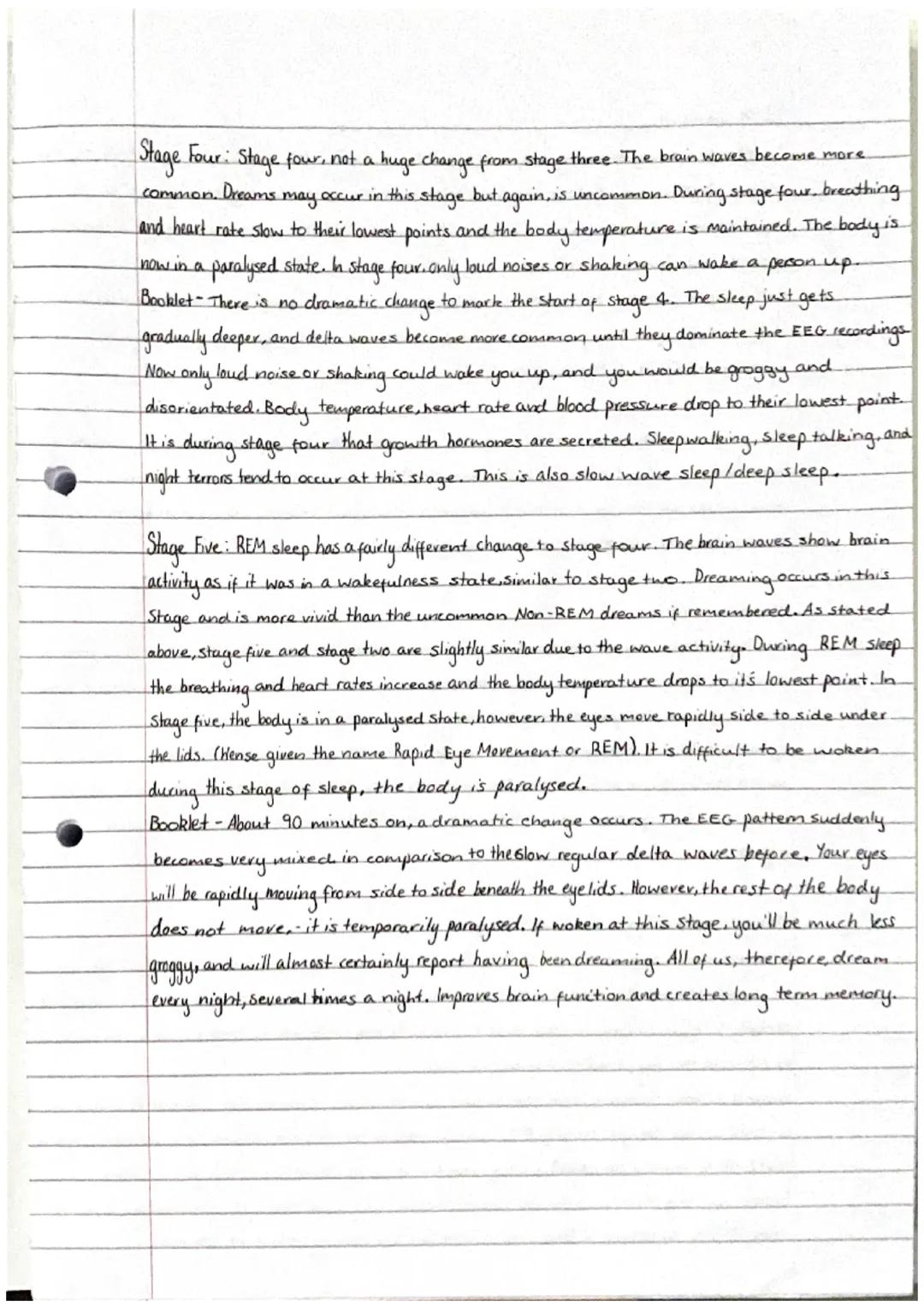 Sleep
Sleep
I can be defined as a state of reduced conscious awareness : during which the body is less active and
less responsive to the out