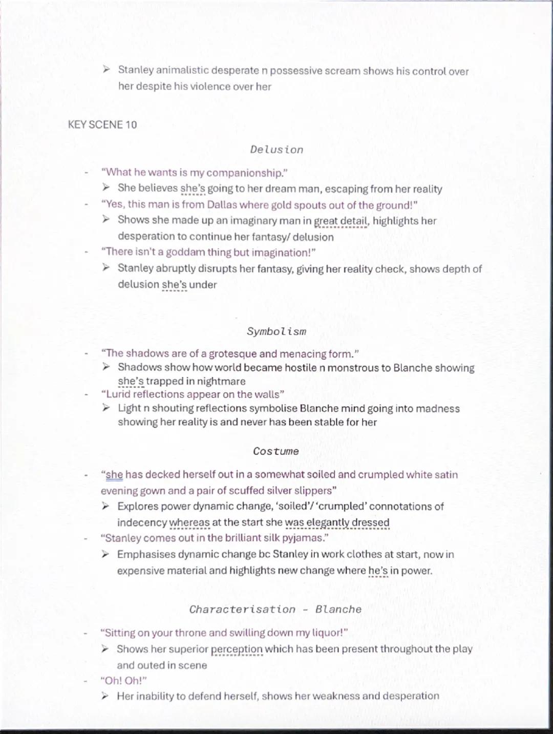 --- OCR Start ---
CRITICAL QUOTES
KEY SCENE 3
Costume
"They are men at the peak of their physical manhood, as coarse and direct and
powerful