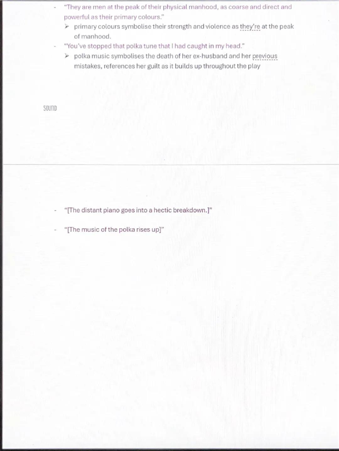 --- OCR Start ---
CRITICAL QUOTES
KEY SCENE 3
Costume
"They are men at the peak of their physical manhood, as coarse and direct and
powerful