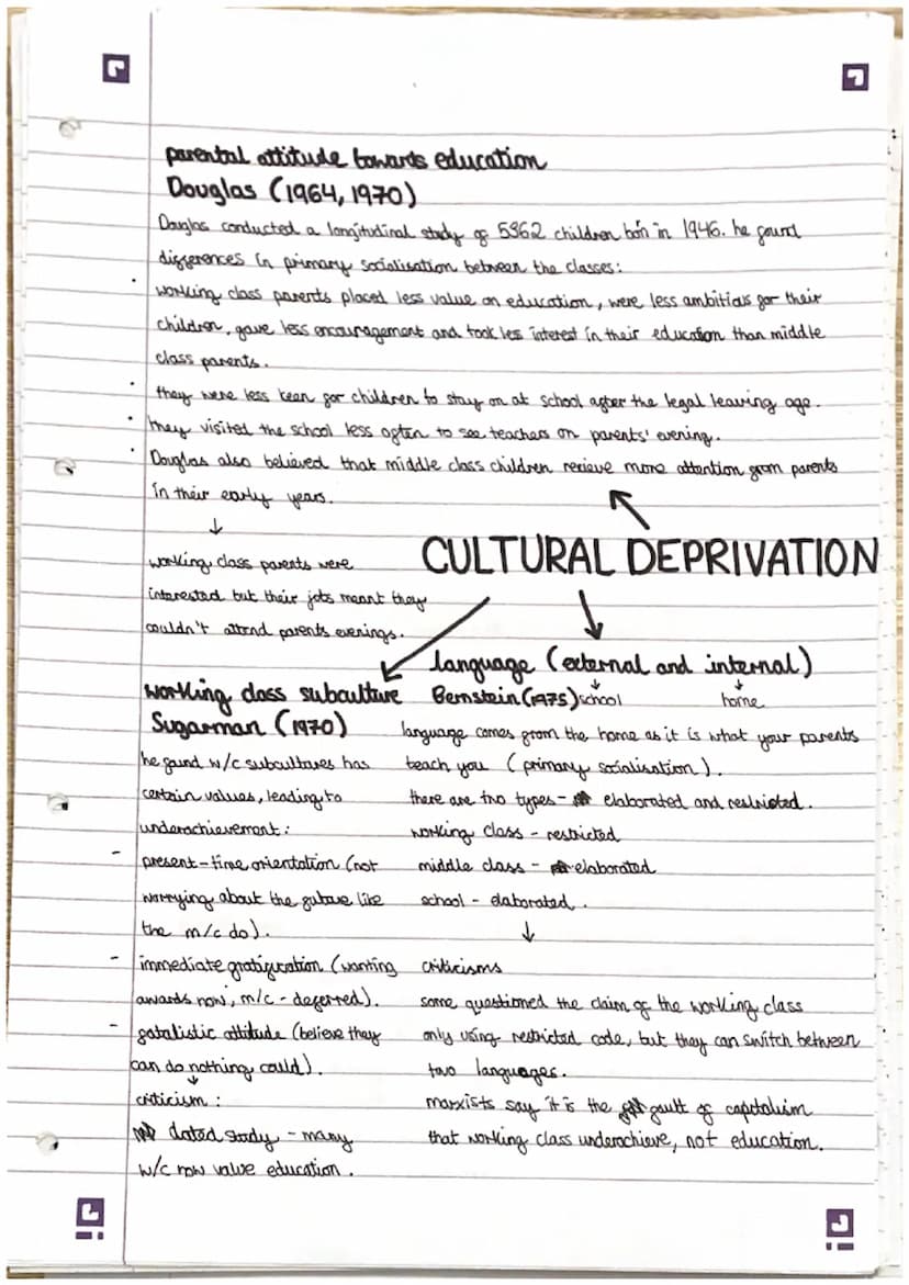 ic
.
.
social class - describing
a person's position in
Society.
statistics tend to
show that the
higher social class
g parents, the more su