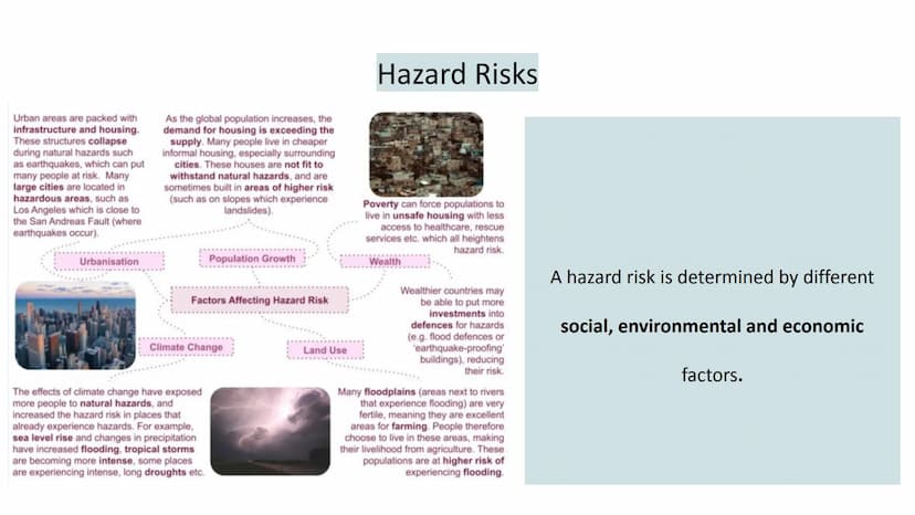 Natural Hazards
Paper 1: Living with the physical
environment What is the difference between a Natural Hazard and a Natural
Disaster?
Natura