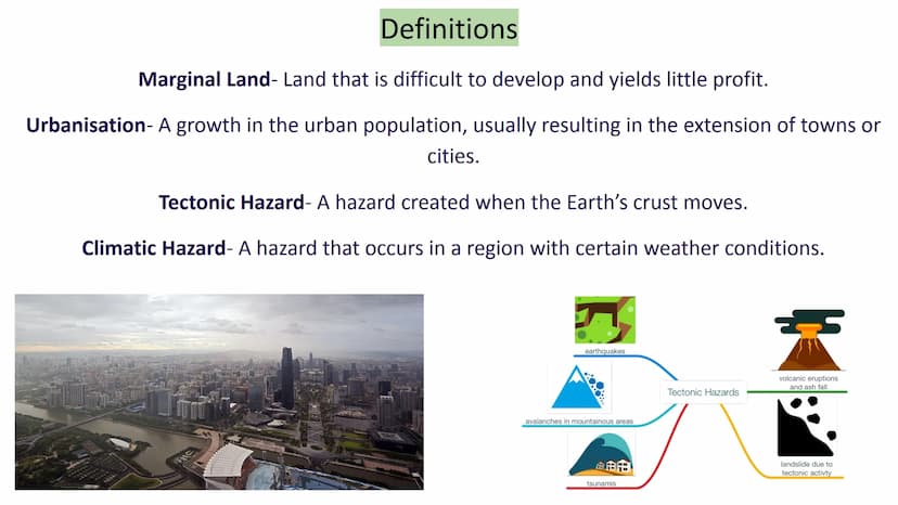Natural Hazards
Paper 1: Living with the physical
environment What is the difference between a Natural Hazard and a Natural
Disaster?
Natura
